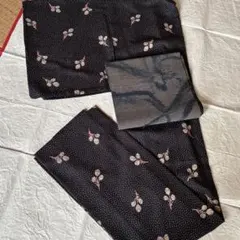 裄66 単衣　キモノ葉月購入　 ドットに抽象花（出品は6月いっぱいのみ）のサムネイル