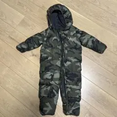 baby GAP 迷彩柄フード付きジャンプスーツ　スキーウェア　80 緑