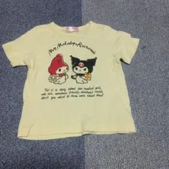 My Melody Kuromi 半袖Tシャツ イエロー 100