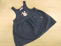 MIKIHOUSE ワンピース うさこ デニム風 70〜80cm 女 チュニック