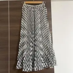 AMERICAN HOLIC ギンガムチェック プリーツ ロングスカート L