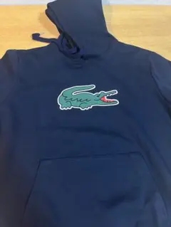 【未使用美品】LACOSTE ネイビー フード付きパーカー US Mのサムネイル