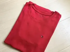 TOMMYHILFIGERトミーヒルフィガーコットン100%ロゴ刺繍半袖Tシャツのサムネイル