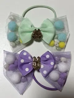 未使用　ディズニーリゾート　リボン型ヘアゴム2個セット