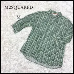 【M2SQUARED】エムツースクエアード リバティ柄7分袖シャツ M メンズ