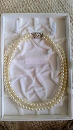 パール2連ネックレス7～7.2 ホワイト