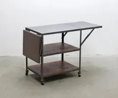 アイアン×無垢材 バタフライ テーブル コンソール 作業台 シェルフ