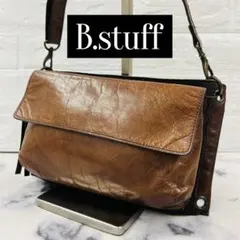 【B.stuff】ショルダー クラッチバッグ ウォレット レザー 本革 ブラウンのサムネイル