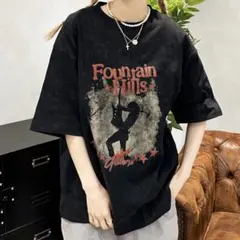 sedacle ヴィンテージライクアソート加工ロックT ブラック Tシャツのサムネイル