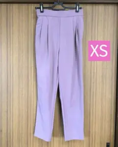 グローバルワーク ウツクシルエットテーパードパンツ ラベンダー XS