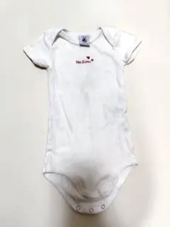 Petit Bateau ホワイトロンパース 12m/74cm