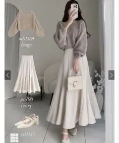 前後2wayモヘヤタッチニットショート丈トップス