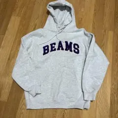 美品　 BEAMS グレー フード付きパーカー