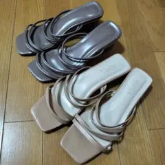 Vivian スクエアトゥ　クリアヒール　神戸レタス　ミュールのサムネイル