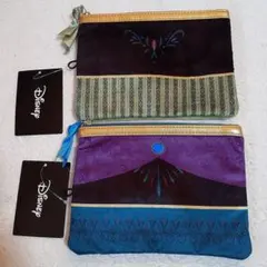 アナと雪の女王 戴冠式　フラットポーチ(アナ&エルサ)　アナ雪　しまむら