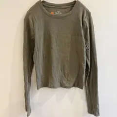 希少✨Hollister【L】 長袖 Tシャツ オリーブグリーン　シンプル　ラフ