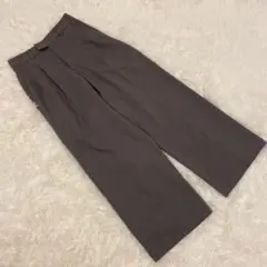 ジーユー　GU ローウエストバギーパンツ　ワイドパンツ　グレー　低身長　春