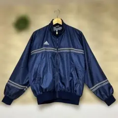 アディダス　ナイロンジャケット　ネイビー
