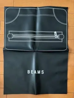 BEAMS ブラック ビニールバッグ