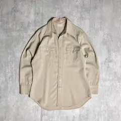 【40s vintage】レーヨンギャバ　レーヨンシャツ　ギャバジャン　無地