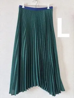 ユニクロC プリーツスカート　グリーン　緑