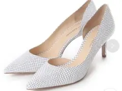 FABIO RUSCONI 本革パンプス（型押し）サイズ37 ヒール6.5センチ