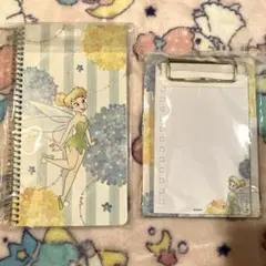 ティンカーベル メモ☆クリップボード付きメモ★オマケ付き