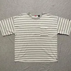NANGA ナンガ ルーズフィット 半袖ボーダー Tシャツ Fのサムネイル