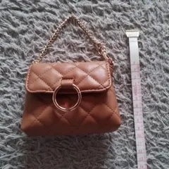 キルティングデザイン バッグ ブラウン　エコバッグ