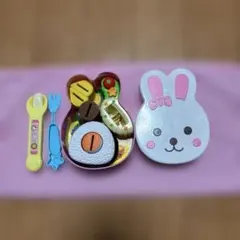 ⭐︎お値下げ中⭐︎ メルちゃん　ウサギ型ランチボックス おままごとセット