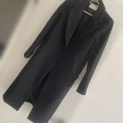 ロイヤルパーティ　コート　ロングコート　ブラック　黒　ノーカラーコート