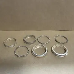 シルバー調リング 7個セット