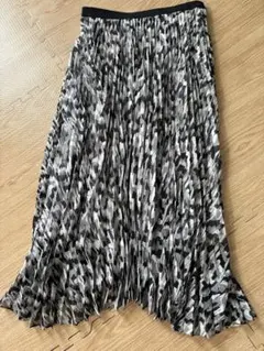 プリーツスカート ブラック グレー　ユニクロC