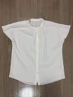 GU 白シャツ 半袖 M ホワイトシャツ ブラウス 通勤 通学 オフィス