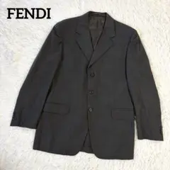 良品✨【大きいサイズ】フェンディ テーラードジャケット 52 XXL グレーのサムネイル