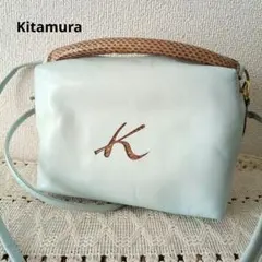 【Kitamura】パステルカラーミニサイズショルダーバッグ フェイクレザー