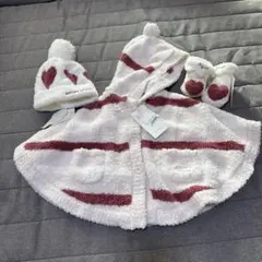 gelato pique ベビー ポンチョ 帽子 ソックス 3点セット