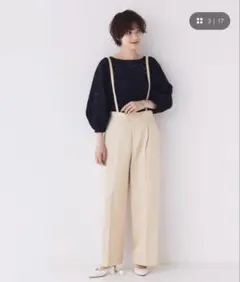 【Rouge vif（ルージュヴィフ）】コットンツィルサスペンダーパンツのサムネイル