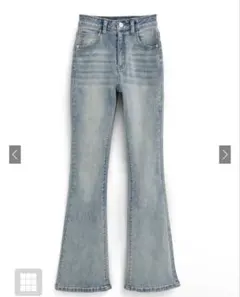 GRL セミフレアデニムパンツ　cu508 ライトブルー