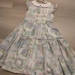 美品　メゾピアノ　ガーデンワンピース