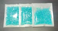 ラインストーン 3種類 水色 偏光 ハンドメイド デコレーション パーツ
