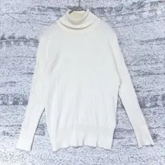 アーバンリサーチドアーズ タートルリブニット アイボリー コットン混 春秋冬