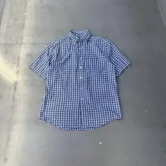 90s Lands'end チェック　半袖　ボタンダウンシャツ　city メンズのサムネイル