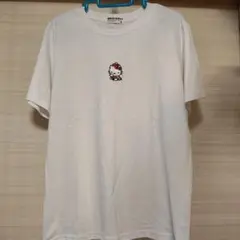HELLO KITTY 刺繍 Tシャツ Mサイズ ホワイト