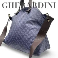 【良品】ゲラルディーニ　ソフティ　2way ショルダーバッグ　トート　ロゴ柄