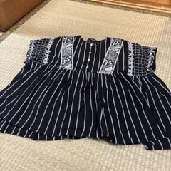 マーブルシュッド　半袖シャツ ブラックストライプのサムネイル