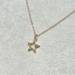 オープントゥインクルスター星ネックレス ゴールドカラー