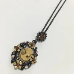 No.82 アンティーク ネックレス 着画あり