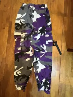 迷彩カーゴパンツ 紫・グレー サイズ5