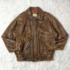 80s〜90s OLD UNIQLO A-2 leather jacket - メルカリ